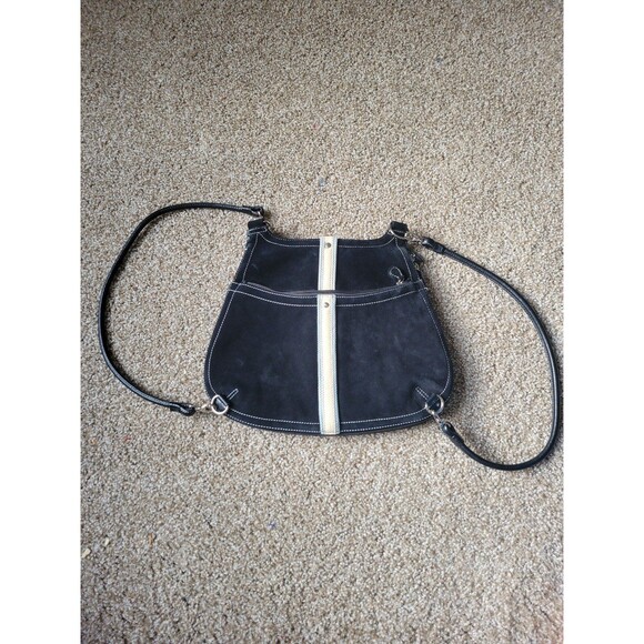 Vintage Cole Haan Black Suede and leather Backpack - Picture 4 of 12